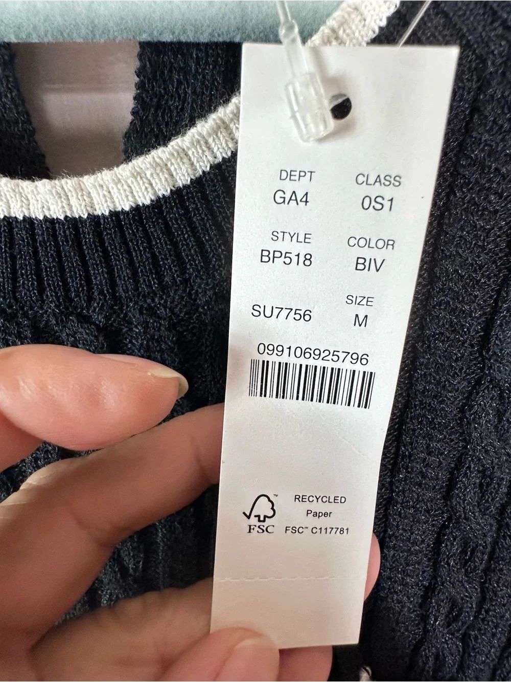 J. Crew Navy Cable-Knit Midi Dress with White Trim - Picture 7 of 11